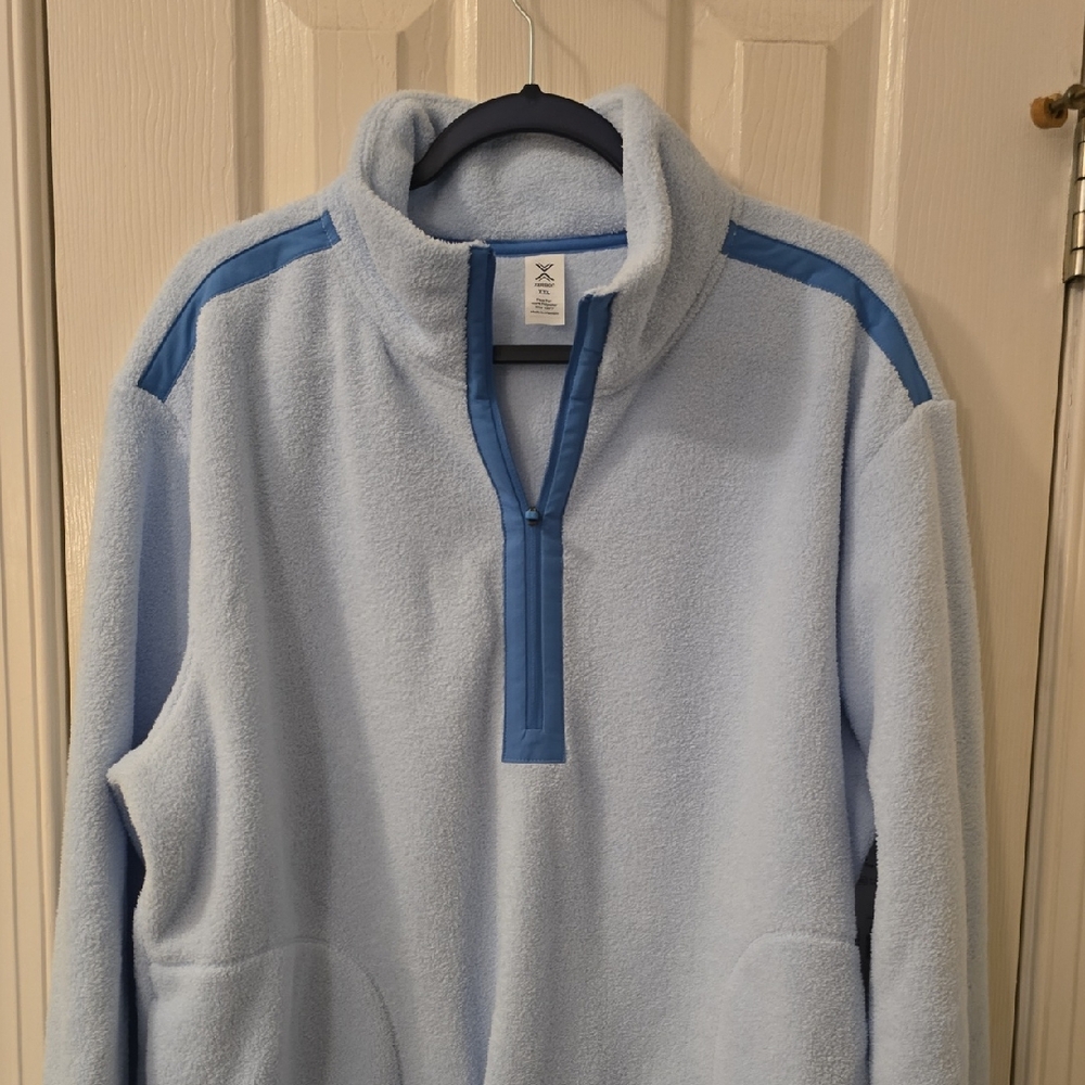 XERSION BRAND WOMEN'S PLUS SIZE LIGHT BLUE PULLOVER FLEECE SIZE XXL